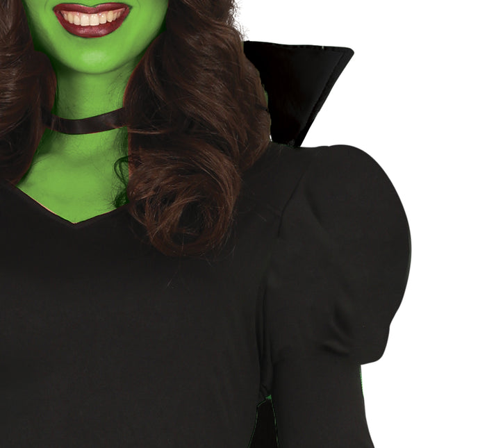 Sukienka na Halloween Czarna Damska Czarownica Długa