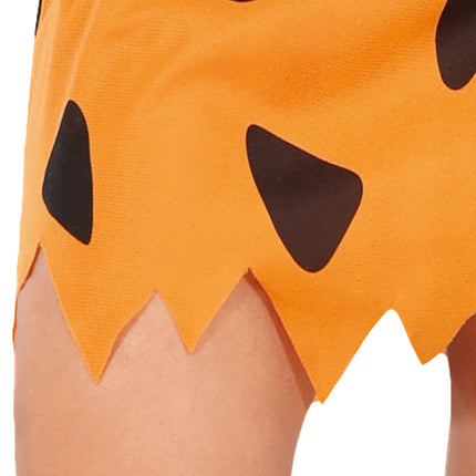 Sukienka jaskiniowca czarno-pomarańczowa damska