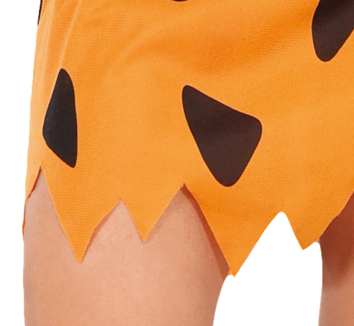 Sukienka jaskiniowca czarno-pomarańczowa damska