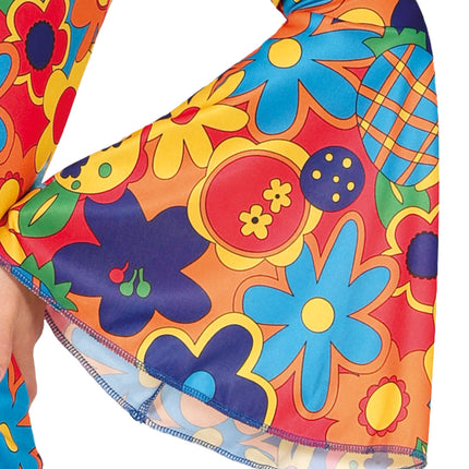 Damski kostium w kwiaty Hippie 60S, 3-częściowy