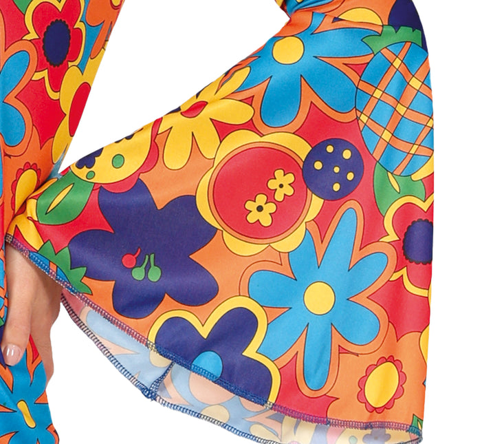 Damski kostium w kwiaty Hippie 60S, 3-częściowy