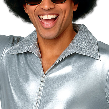 Srebrny kombinezon męski Disco Suit