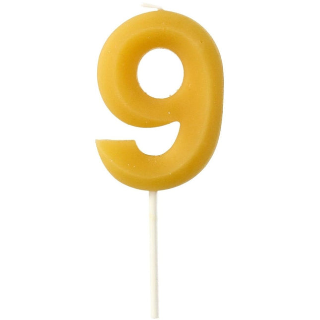 9 Jaar Kaarsen 4,5cm van Folat koop je bij Partywinkel