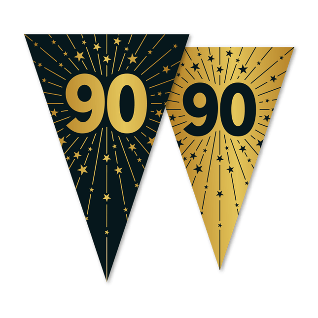 90 Jaar Slinger Goud Zwart 10m van WeFiesta koop je bij Partywinkel