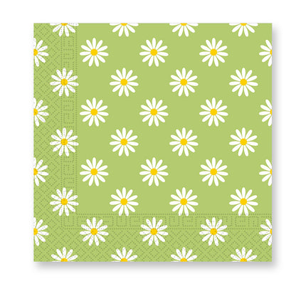 serwetki Papierowe 3 Warstwowe 33X33Cm/Easter Designs Serwetki Papierowe 3 Warstwowe 33X33Cm Błyszczące Zielone Stokrotki 20szt