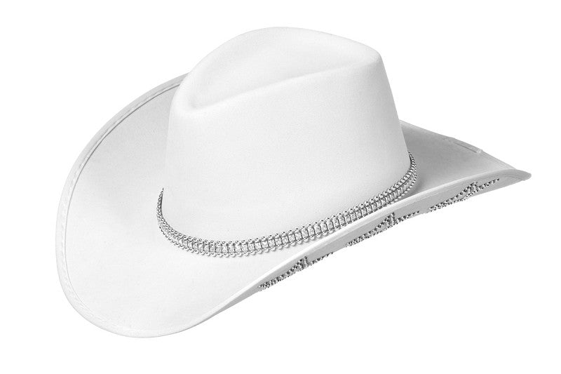 Kowbojski kapelusz z brokatowymi gwiazdkami