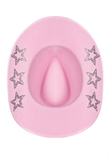 Kowbojski kapelusz z brokatowymi gwiazdkami