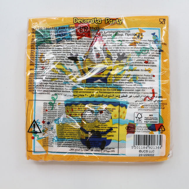 Minions: The Rise Of Gru Fsc Dwuwarstwowe Serwetki Papierowe 33X33Cm 20szt