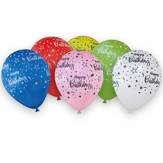 Balony Party Essentials Fsc "Happy Birthday" 6 szt.