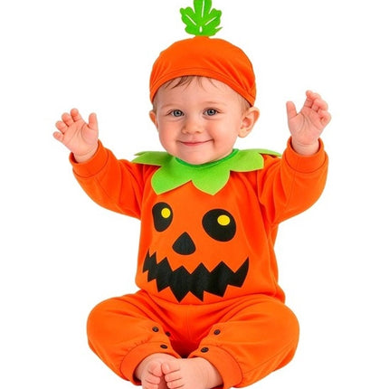 Halloweenowy kombinezon dla niemowląt z motywem dyni, 2-częściowy