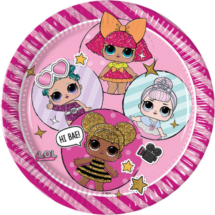 L.O.L. Glitterati Fsc Paper Plates Next Generation Large 23Cm 8St