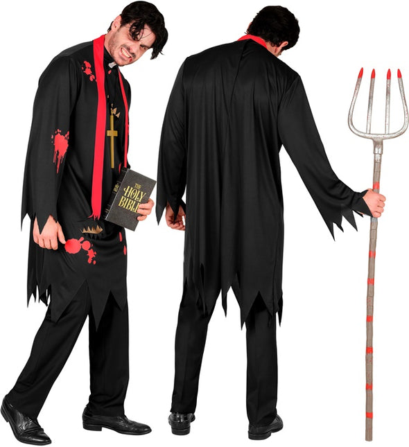 Kostium na Halloween męski kapłan zombie