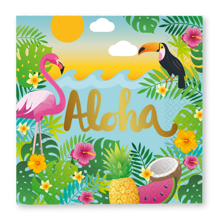 Serwetki Hawaii Aloha 33 cm, 20 szt.