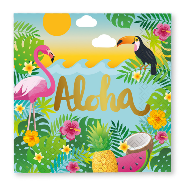 Serwetki Hawaii Aloha 33 cm, 20 szt.