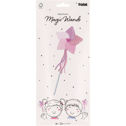 Różowa magiczna różdżka 26cm 6szt