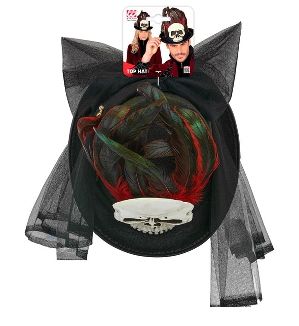 Halloweenowa czapka z daszkiem Voodoo i kośćmi