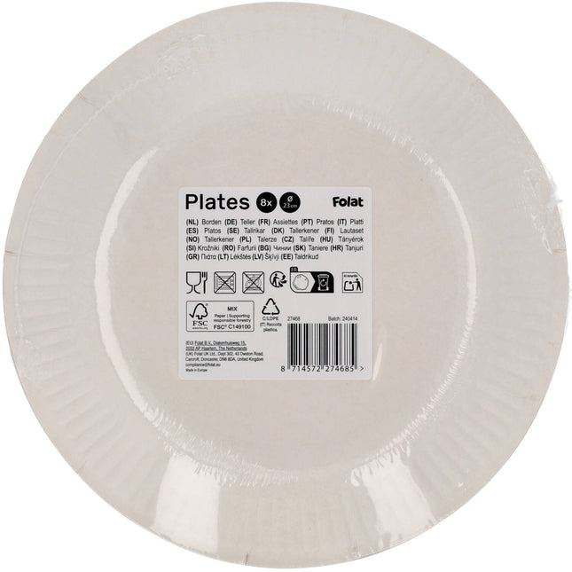 Talerze pirackie 23cm 8szt