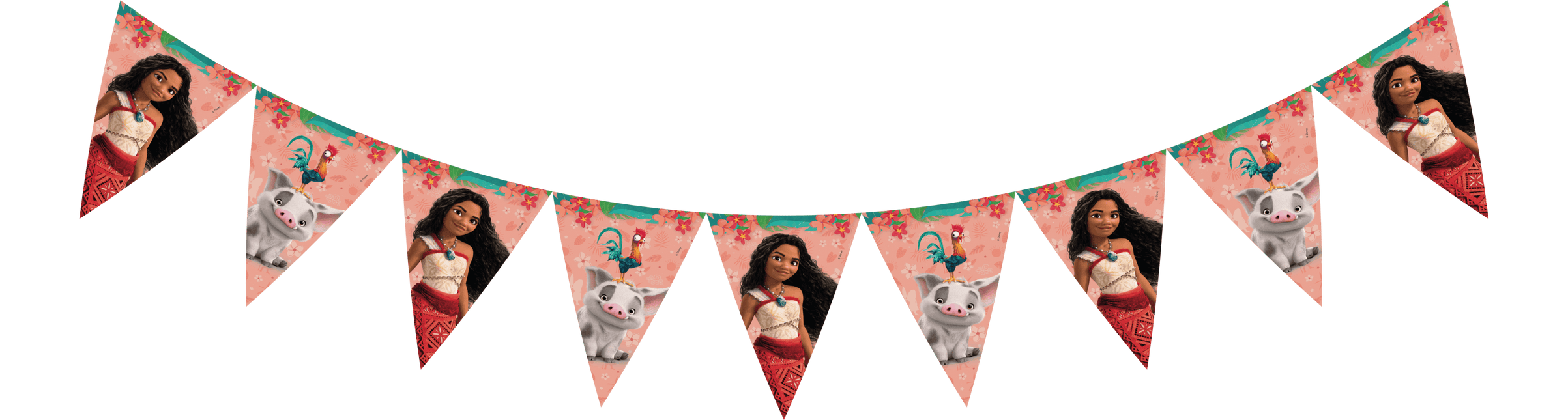 Moana Ii Sailing Spirit Fsc Paper Triangle Flag Banner (9 flag) 1St