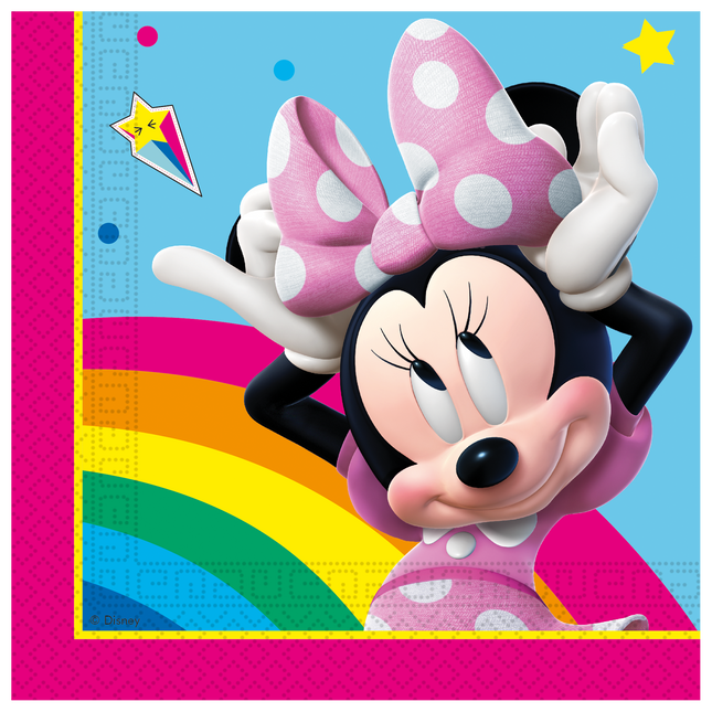 Serwetki Myszka Minnie kolorowe 33cm 20szt