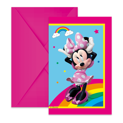 Zaproszenia Myszka Minnie 6szt