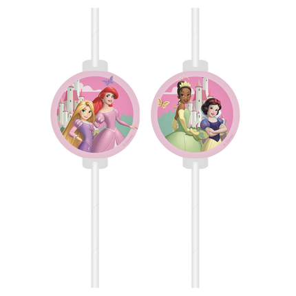 Słomki Disney Princesses 4szt