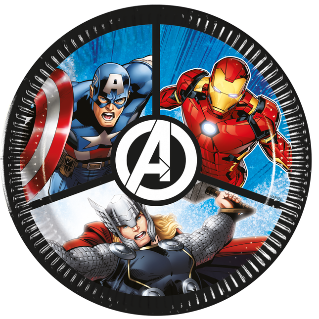Talerze Avengers 20cm 8szt
