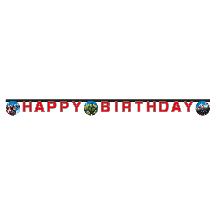 Girlanda z literami Avengers Happy Birthday 1,8 m