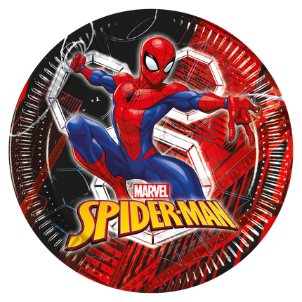 Talerze Spiderman Web 23cm 8szt