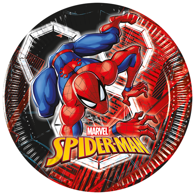 Talerze Spiderman 20cm 8szt