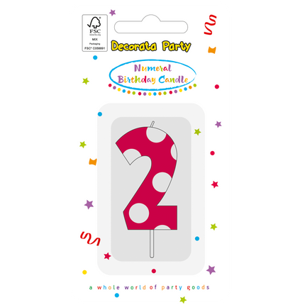 2-letnia świeca różowa