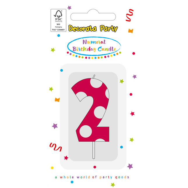 2-letnia świeca różowa