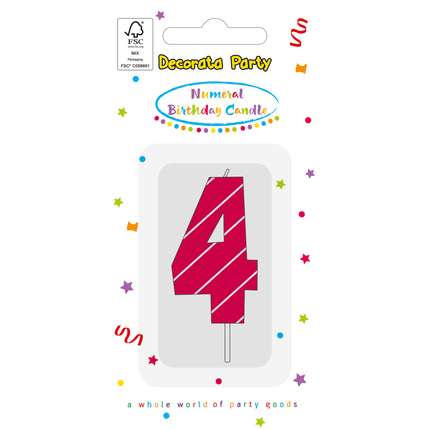 4-letnia świeca różowa