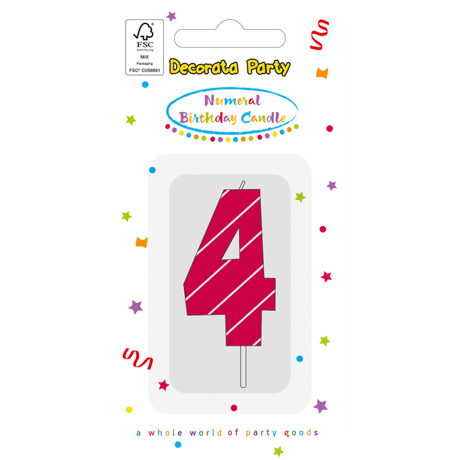 4-letnia świeca różowa