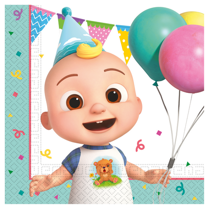 Serwetki Cocomelon Kolorowe 2-warstwowe 33cm 20szt