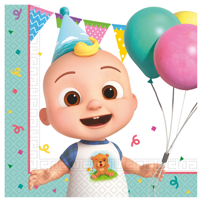 Serwetki Cocomelon Kolorowe 2-warstwowe 33cm 20szt