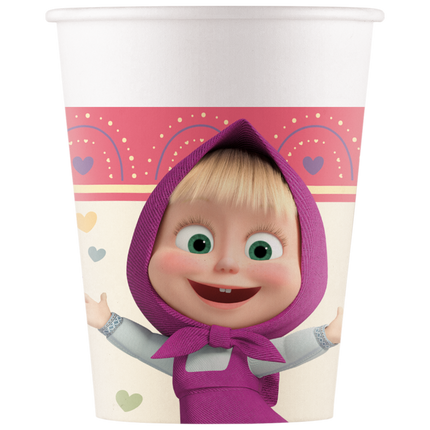 Kubki Masza i Niedźwiedź 200 ml 8 szt