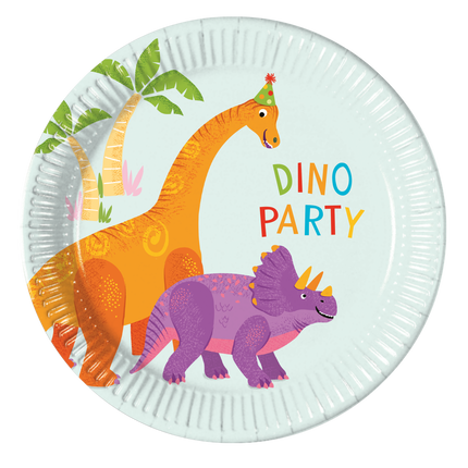 Talerze Dino Party 20cm 8szt