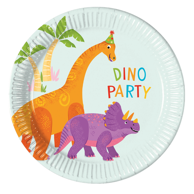 Talerze Dino Party 20cm 8szt