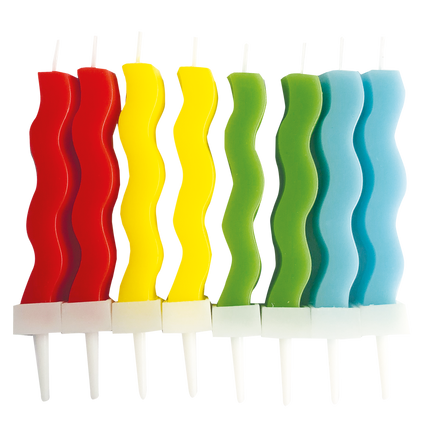 Kolorowe świeczki Twisted 8szt