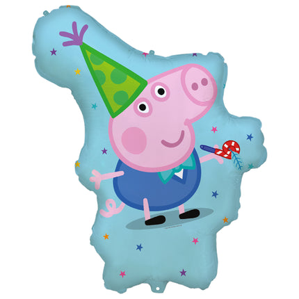 Balon helowy Świnka Peppa zielony pusty 85 cm