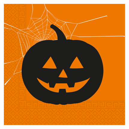 Serwetki na Halloween Pomarańczowa Dynia 33cm 20szt