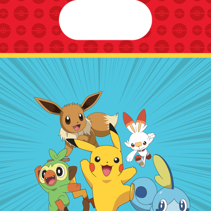 Torebki do dzielenia się Pokemon 22cm 4szt