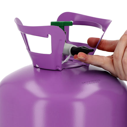 Zbiornik z helem ze 100 balonami i wstążką