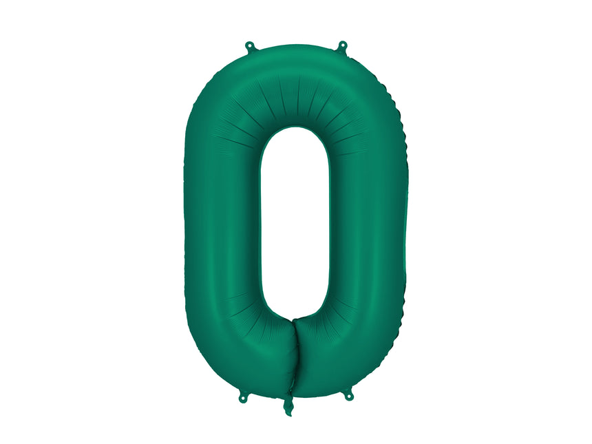 Balon z figurką 0 lat Zielony Pusty 86 cm