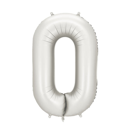 Balon foliowy srebrny satynowy pusty 86cm