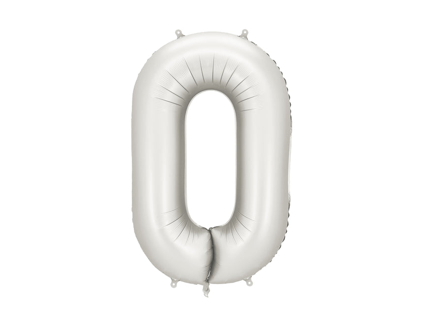 Balon foliowy srebrny satynowy pusty 86cm