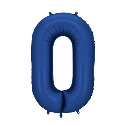 Balon z figurką 0 lat Niebieski Satynowy Foliowy Pusty 86cm