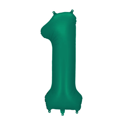 Balon z figurką na 1 rok Zielony Pusty 86 cm