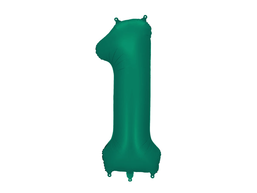 Balon z figurką na 1 rok Zielony Pusty 86 cm