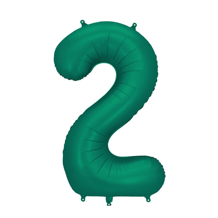 Balon z figurką na 2 lata Zielony Pusty 86cm